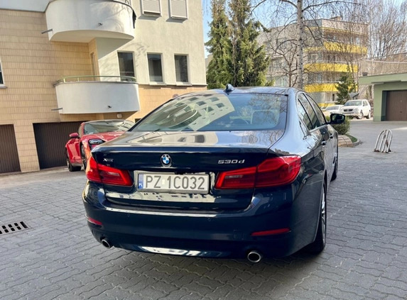 BMW Seria 5 cena 120000 przebieg: 74000, rok produkcji 2018 z Poznań małe 37